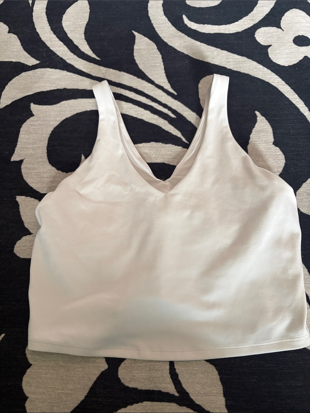 all in motion white  V‑Neck Sports Bra Tank